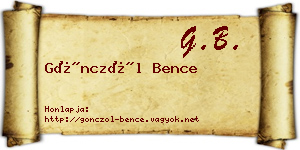 Gönczöl Bence névjegykártya